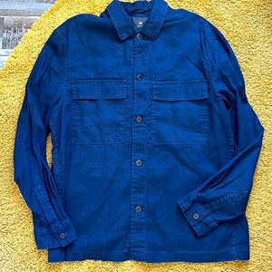 Men’s Deep Navy Long Sleeve Button Down